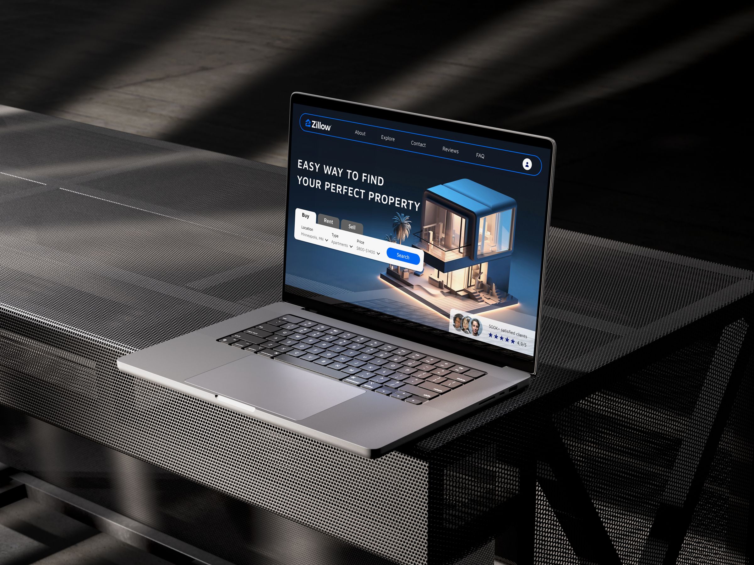 Zillow website, shown on a laptop